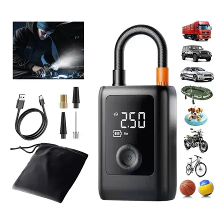 Mini Compressor Ar Calibrador Encher Pneu Portátil Digital