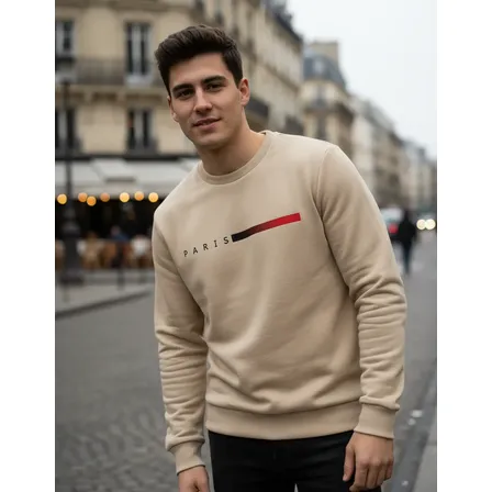 Moletom Masculino Gola Careca Flanelado Paris Suéter Frio