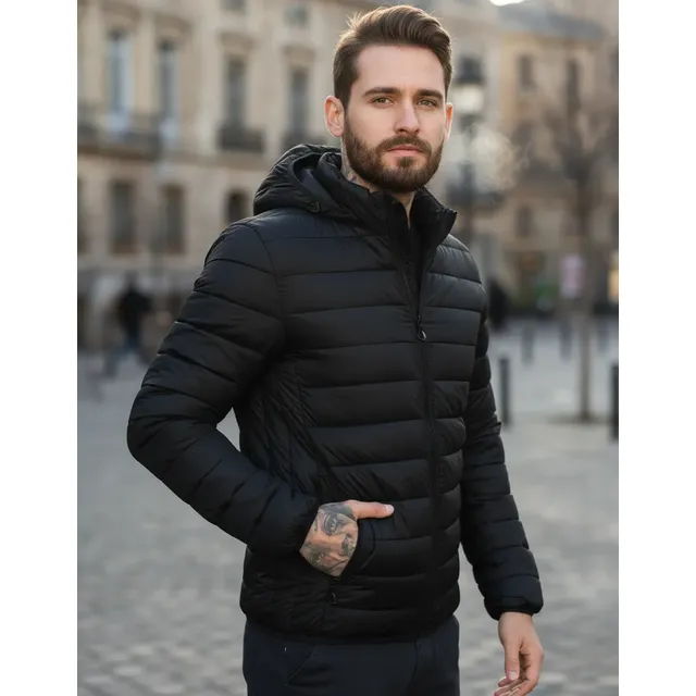 Bobojaco Masculino Forrado Térmico Capuz Impermeável