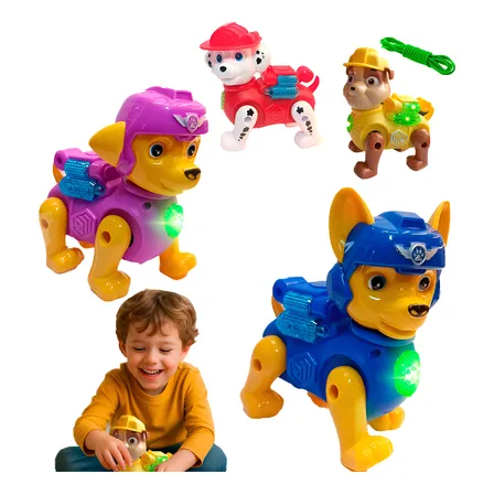 Patrulha Canina Robô Brinquedo Infantil Som Luz E Movimento