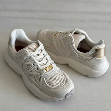 Tênis Vizzano Feminino Off White Leve 1440.107 Academia