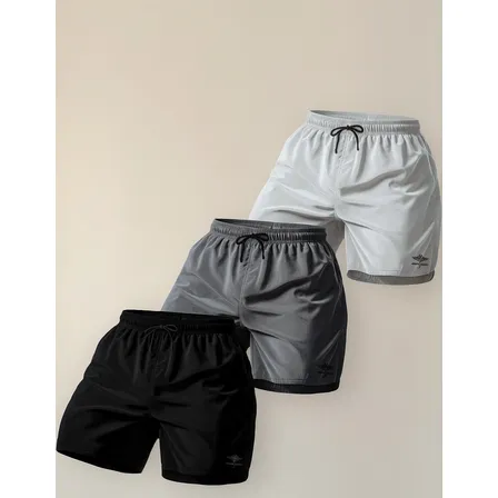 Kit 3 Shorts Masculino Elastano Praia Academia Mauricinho