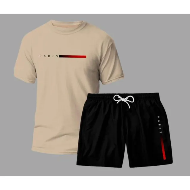 Conjunto Masculino Streetwear Paris Urbano Camiseta E Short