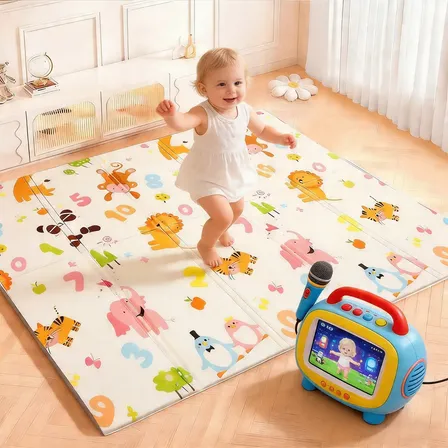 Tapete Tatame Dobráve Infantil 120x180cmx6mm Dupla Face Bebê