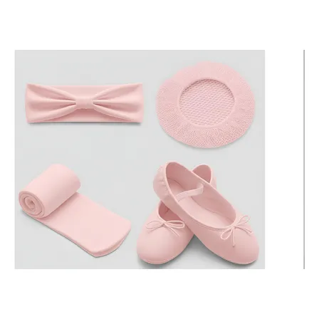 Kit Ballet Infantil4 Itens Faixinharede Meia Calça Sapatilha