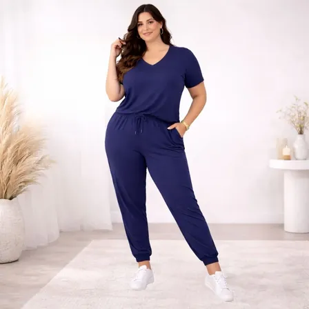 Conjunto Feminino Plus Size Conforto Moda Casual Premium