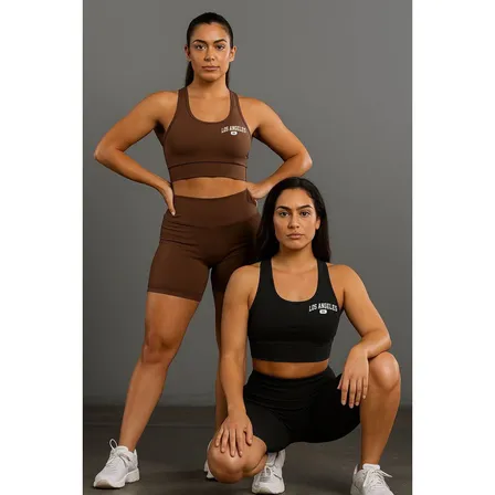 Kit 2 Conjunto Top E Shorts Academia Los Angeles