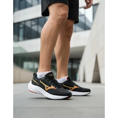Tênis Mizuno Space 5 - Masculino - Preto-laranja