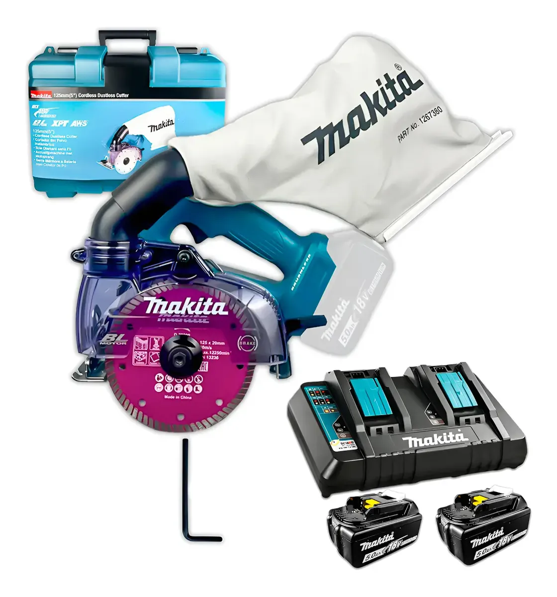 Serra Mármore Makita Dcc500zkk1 18v 2 Bateria 5ah+carregador