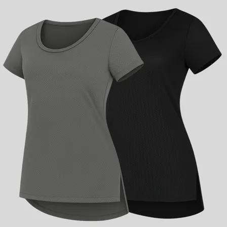 Kit 2 Blusa Tapa Bumbum Fitness Treino Academia Fashion