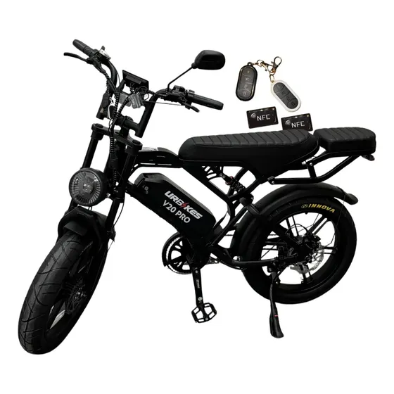 Bicicleta Elétrica Bike V20 Pro 1000w 32km/h Garupa Alarme