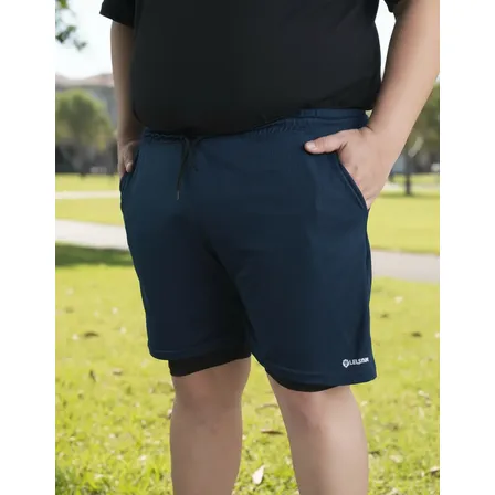 Short Masculino 2 Em 1 Plus Size Academia Compressão Fitness
