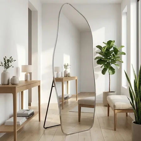 Espelho Lopazzi Magnus Orgânico 170x70cm Chão Retrô Closet