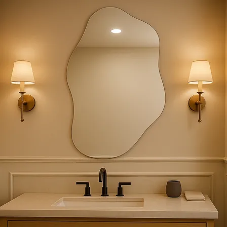 Espelho Vildrex Pisa 70x50cm Design Moderno Lapidado Luxo