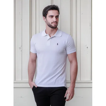 Camisa Polo Masculina Logo Camiseta Piquet Gola Americana