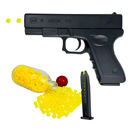 Arminha G17 De Brinquedo Lança Bolinha + 500 Bbs Arma