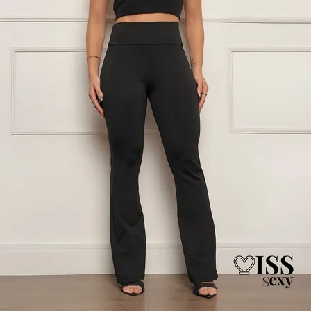 Calça Legging Flare Bailarina Boca De Sino Suplex Grossa