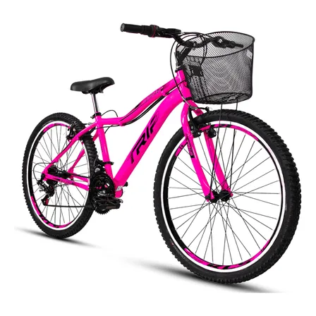 Bike Trip Aro 26 Aluminio Feminina 21 Marchas C/ Cestão