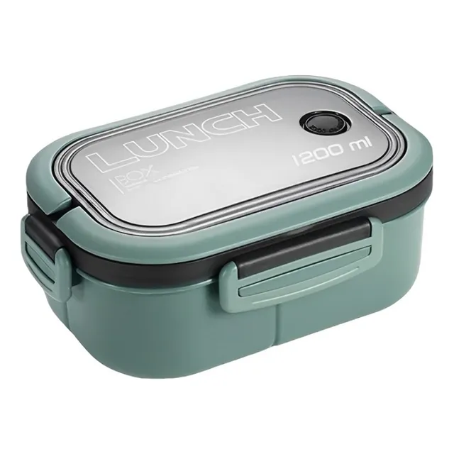 Pote De Marmita Box Food Com Divisoria 1200 Ml Com Talheres