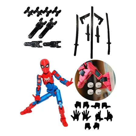 Boneco Articulado Dummy Homem-aranha Azul E Vermelho Com Ima