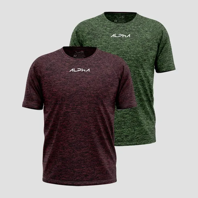 Kit 2 Camisetas New Fluid Masculina Dry Alpha