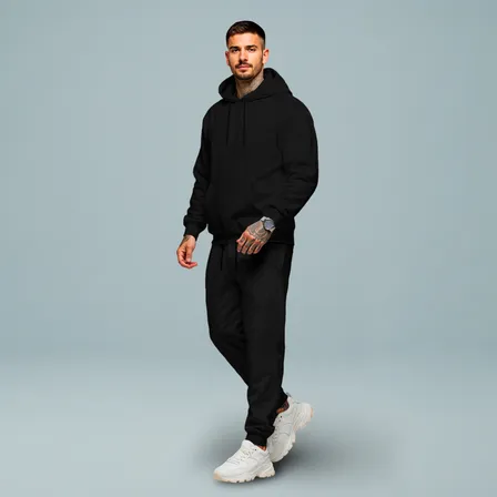 Conjunto Calça E Blusa De Moletom Liso Masculino Unissex