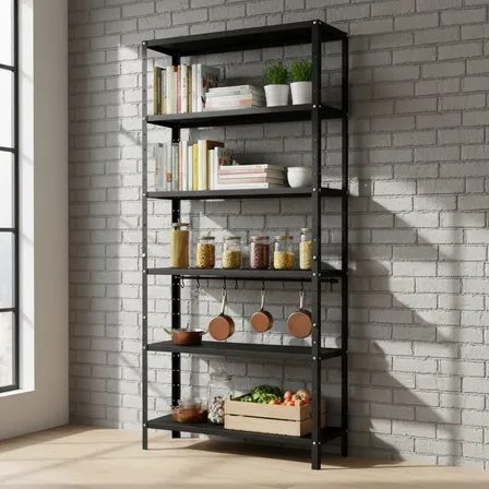 Estante 6 Prateleiras De Aço Livros Ferram Quarto Cozinha