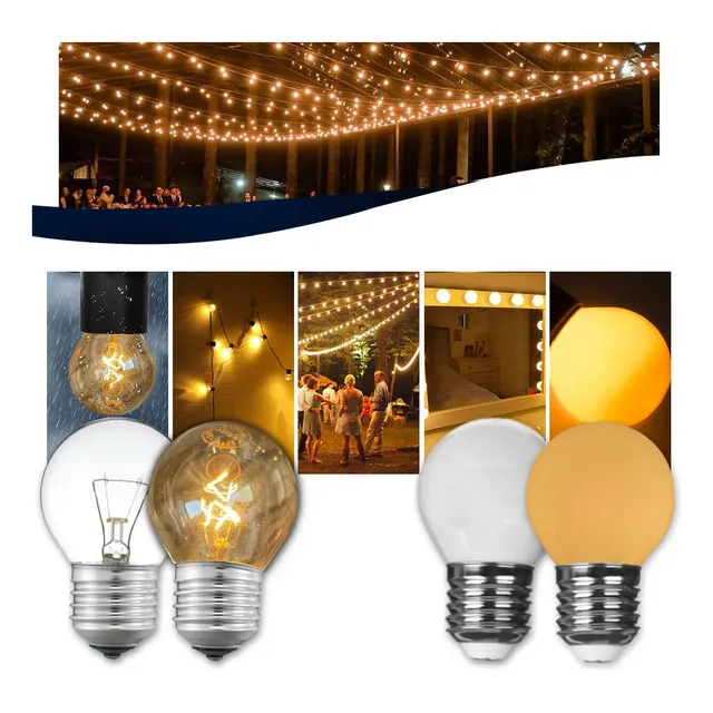 Kit Lampada 15 W Bolinha 10 Peças Luz Amarela Incandescente