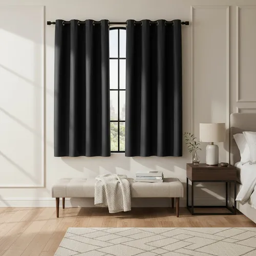 Cortina Blackout De Pvc 2,20m X 1,30m Preto Corta Luz Preto