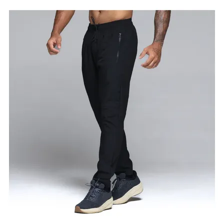 Calça Tactel Jogger Masculina Treino Ziper Bolso Elastano