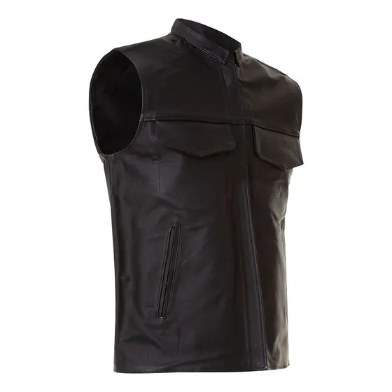 Colete Couro Bovino Modelo Sons Of Anarchy Para Motociclista
