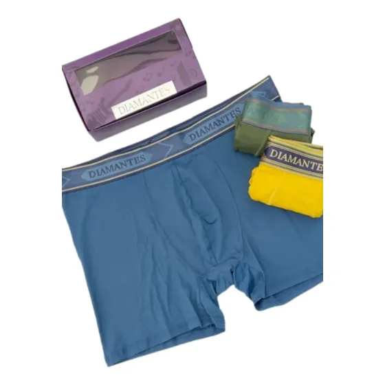 Combo 9 Cuecas Boxer Diamantes Lingerie