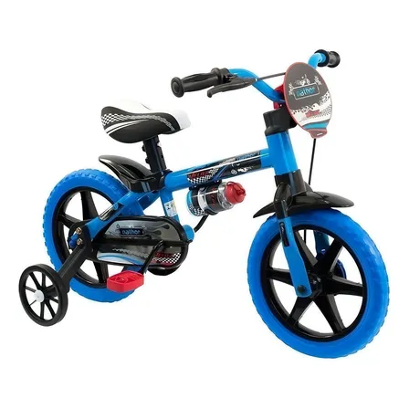 Bicicleta Infantil Nathor Aro 12 Menino Veloz De 2 A 5 Anos Cor Azul