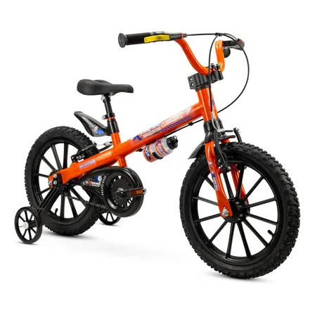 Bicicleta Infantil Nathor Extreme Aro 16 Freios V-brake Laranja Crianças