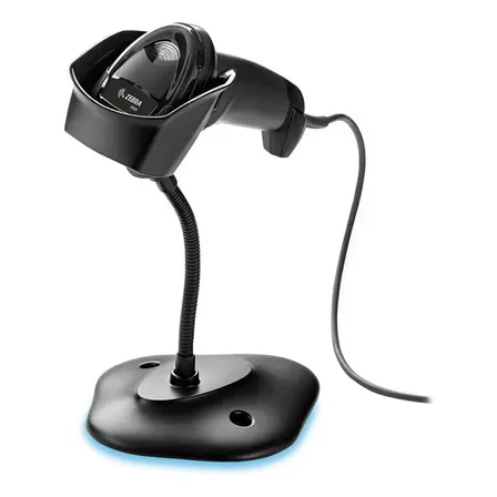 Leitor Código De Barras Zebra Ds2208 Imager 2d Com Suporte Cor Twilight black Tipo de conector do cabo USB/RS-232/RS-485/KW
