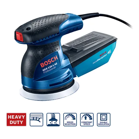 Lixadeira Roto Orbital Professional GEX 125-1 AE 250W com Coletor de Pó e Disco de Lixa 125 mm Bosch