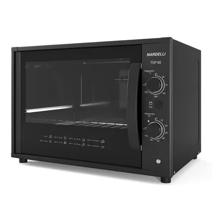 Forno Elétrico De Bancada Nardelli 60litros Top60 Black Cor Preto