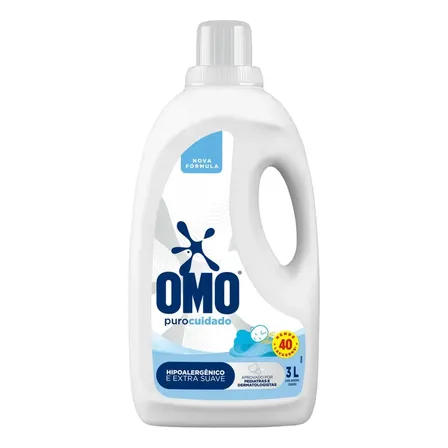 Lava-Roupas Líquido Omo Puro Cuidado Galão 3l
