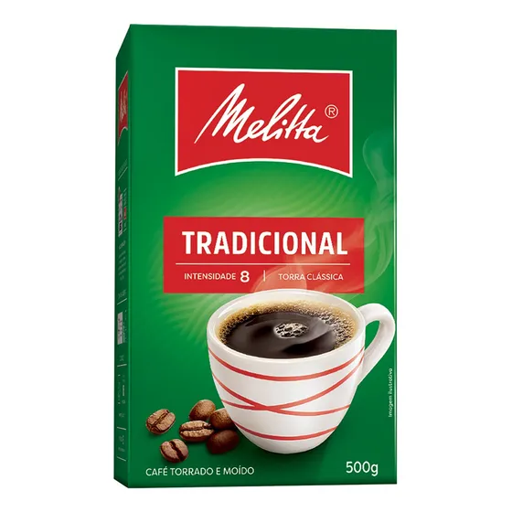 Café Torrado e Moído Tradicional Caixa 500g Melitta Intenso A Vácuo