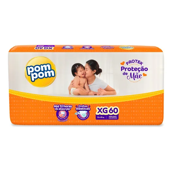 Pom Pom Derma Protek Proteção de Mãe 60 unidades (XG)