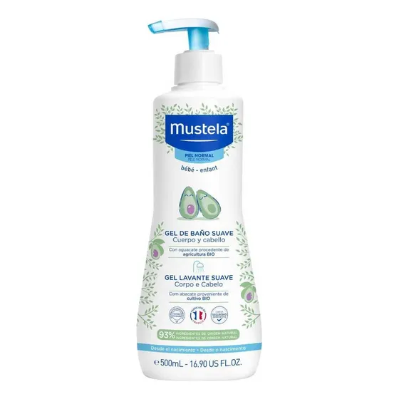 Mustela Gel Lavante Suave com Abacate Orgânico Bebê 500 ml