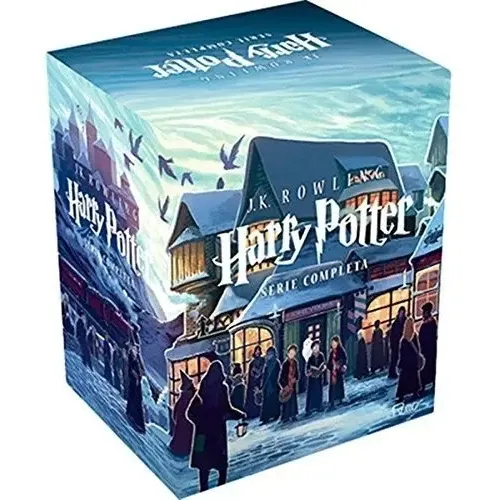 Box De Livros Harry Potter De J.k. Rowling Edição 1 Scholastic Castelo (caixa Azul) Em Português 2015 Editora Rocco