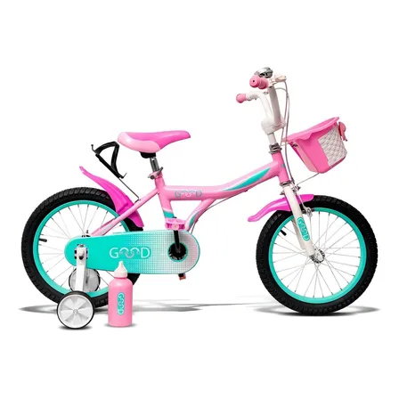Bicicleta Urbana Infantil Good Mood Tiffany R16 Rosa Aço Carbono