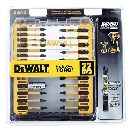 Kit Bits De Impacto Flextorq 22pcs Dewalt Dwa2fts22ir