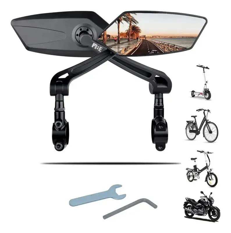 Kit Com 2 Espelhos Para Bicicleta, Scooter Ou Moto