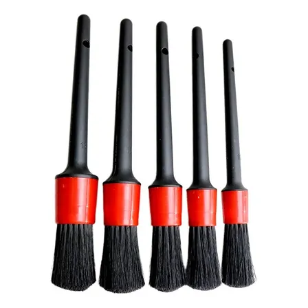 Kit 5 Pincel Para Lavação Carro Detalhamento Automotivo Moto