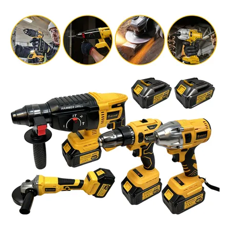 Kit 4 Ferramentas 48v Martelete Furadeira Esmerilhadeira 48v