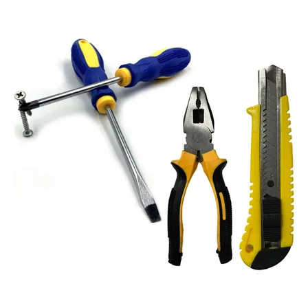 Kit Jogo Ferramenta Chaves Philips Fenda Alicate Estilete
