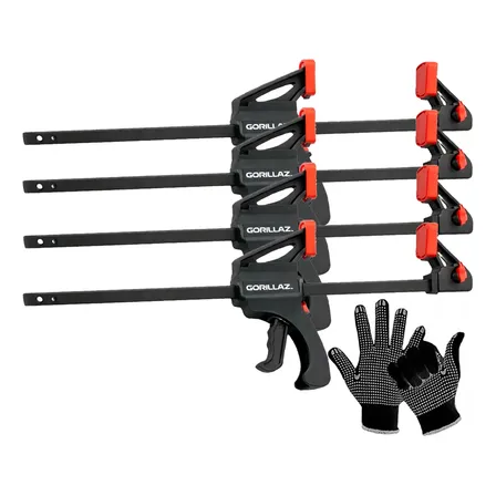 4 Grampo Rapido 450mm 18 Pol P/ Marcenaria Tipo F Universal