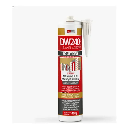 Selante Cinza Alta Vedação Trincas Fissuras Dw240 400g